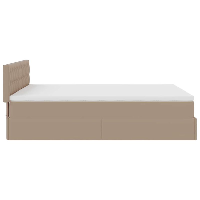 Casa si Gradina - Mobilier - Paturi si accesorii - Paturi - Cadru de pat otoman cu saltea Cappucino piele artificiala - Infinity.ro