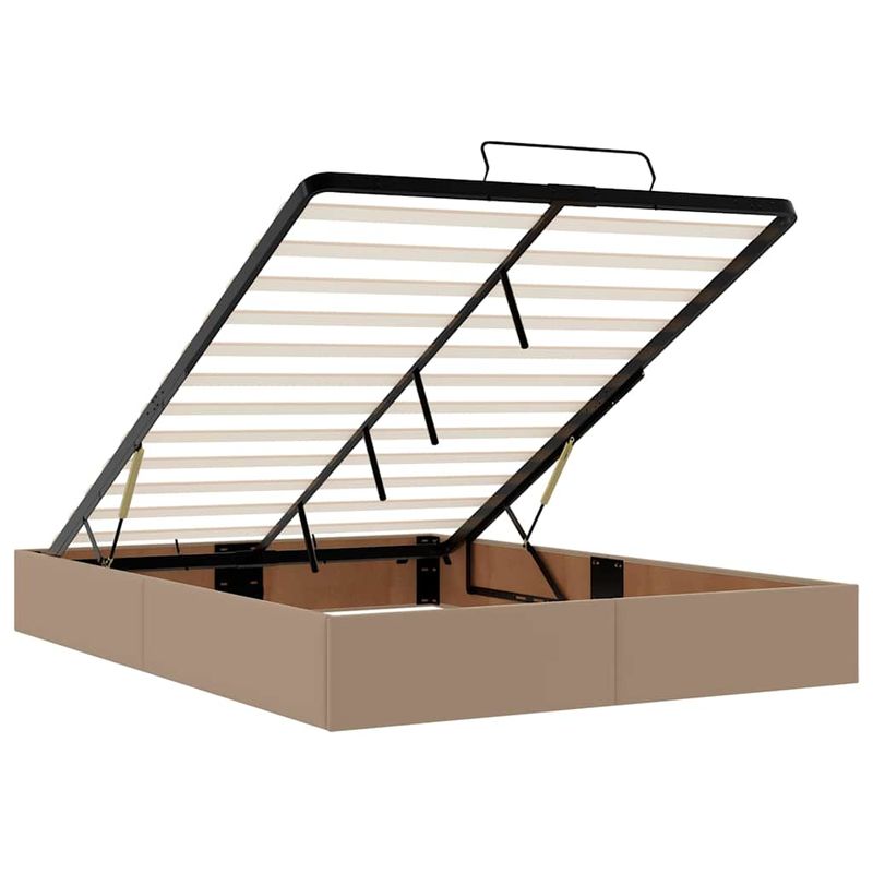 Casa si Gradina - Mobilier - Paturi si accesorii - Paturi - Cadru de pat otoman cu saltea Cappucino piele artificiala - Infinity.ro