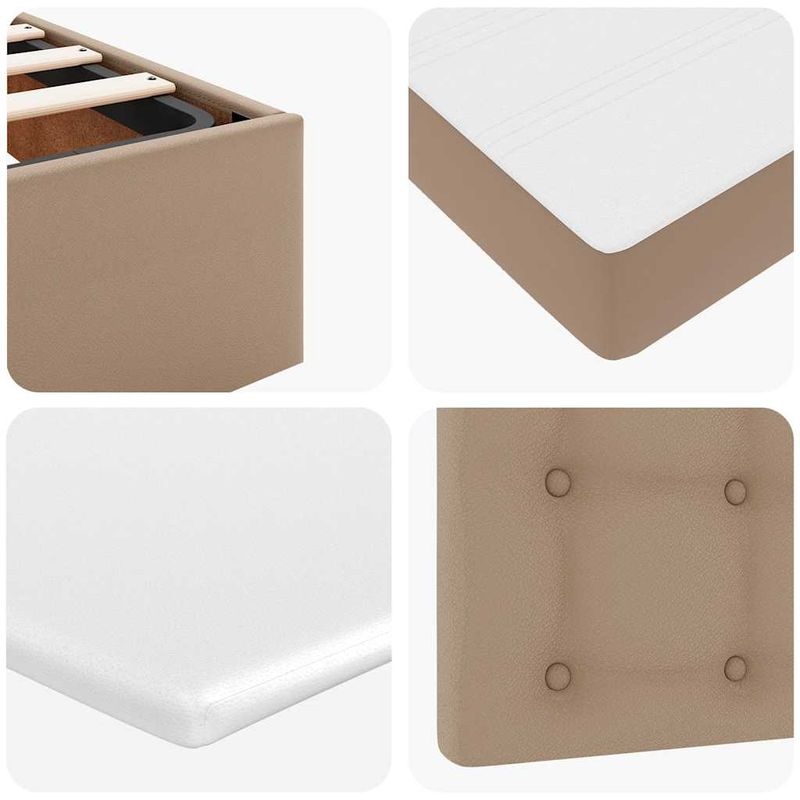 Casa si Gradina - Mobilier - Paturi si accesorii - Paturi - Cadru de pat otoman cu saltea Cappucino piele artificiala - Infinity.ro