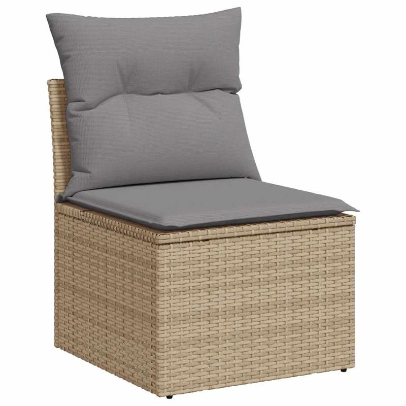 Casa si Gradina - Gradina si terasa - Mobilier exterior - Seturi mobila gradina - Set canapele de gradina cu perne, 6 piese, bej, poliratan - Infinity.ro