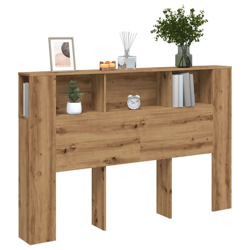 Casa si Gradina - Mobilier - Dulapuri si sifoniere - Dulapuri - Tablie pat dulap stejar artizanal 160x18,5x103,5 cm lemn - Infinity.ro