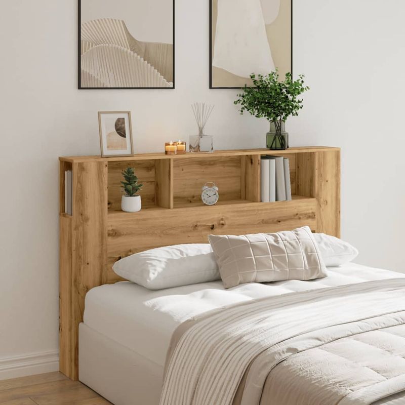 Casa si Gradina - Mobilier - Dulapuri si sifoniere - Dulapuri - Tablie pat dulap stejar artizanal 160x18,5x103,5 cm lemn - Infinity.ro