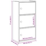 Casa si Gradina - Mobilier - Biblioteci si rafturi - Biblioteci - Biblioteca, alb, 40x24x77 cm, lemn prelucrat - Infinity.ro