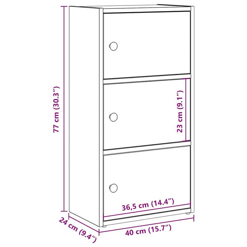 Casa si Gradina - Mobilier - Biblioteci si rafturi - Biblioteci - Biblioteca, alb, 40x24x77 cm, lemn prelucrat - Infinity.ro