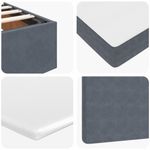 Casa si Gradina - Mobilier - Paturi si accesorii - Paturi - Cadru de pat otoman cu saltele Gri inchis 160x200cm catifea - Infinity.ro