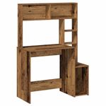 Casa si Gradina - Mobilier - Mese si birouri - Birouri - Birou cu rafturi, lemn vechi, 100x45x140 cm, lemn prelucrat - Infinity.ro
