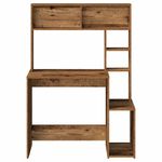 Casa si Gradina - Mobilier - Mese si birouri - Birouri - Birou cu rafturi, lemn vechi, 100x45x140 cm, lemn prelucrat - Infinity.ro
