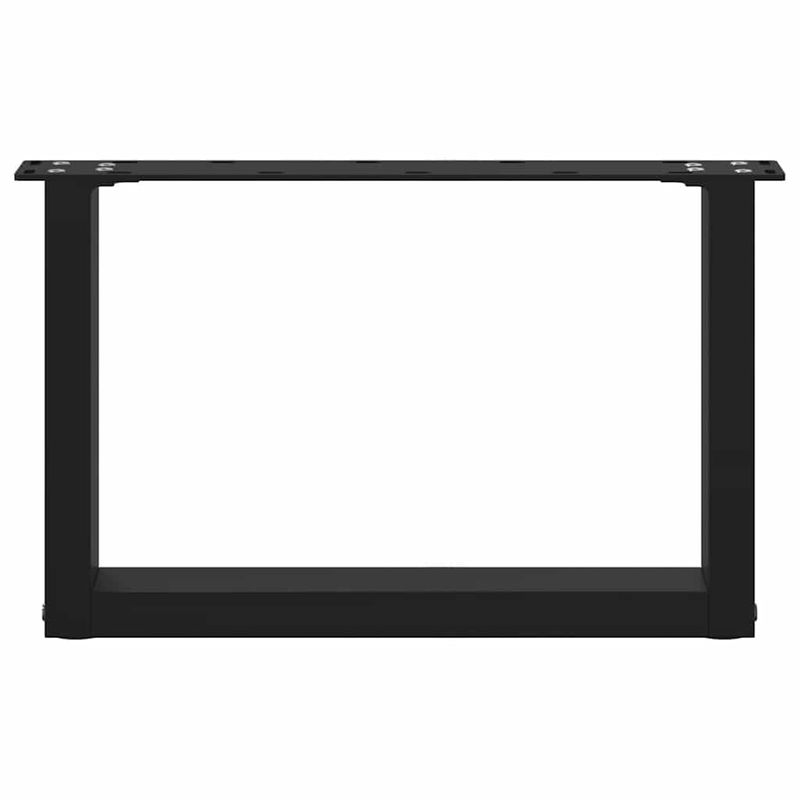 Casa si Gradina - Mobilier - Feronerie si accesorii mobila - Picioare pentru masuta de cafea in forma de U 2 buc Negru Otel - Infinity.ro