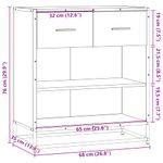 Casa si Gradina - Mobilier - Comode si corpuri - Comode - Bufeta Stejar maro 68x35x76 cm Lemn prelucrat - Infinity.ro