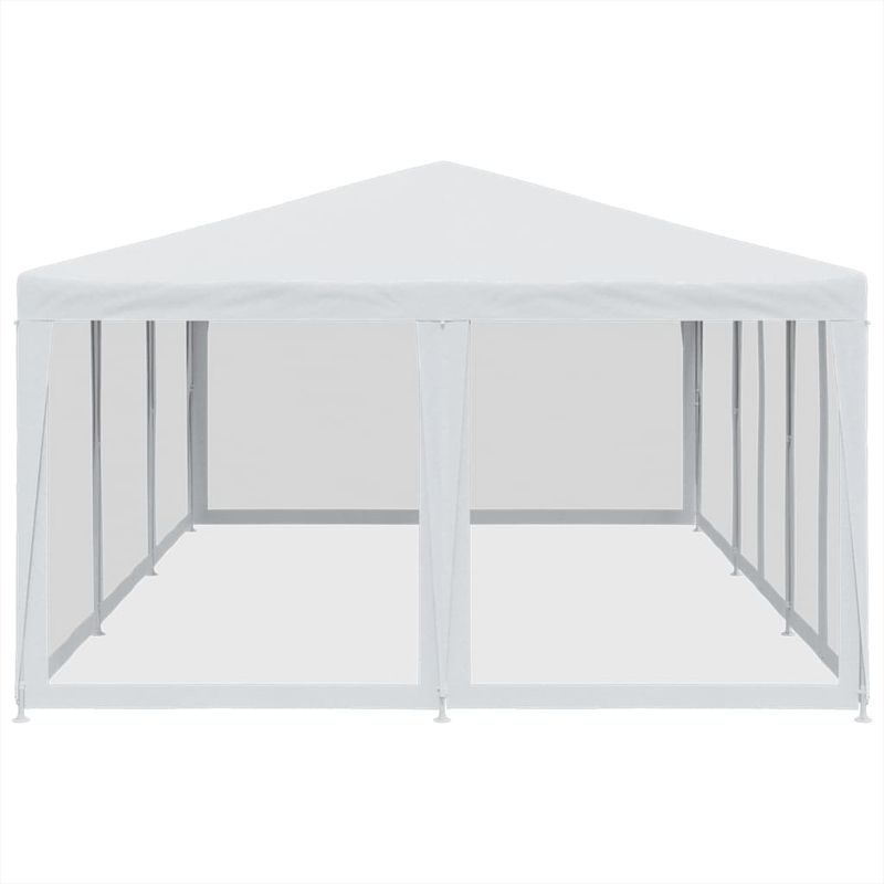 Casa si Gradina - Gradina si terasa - Umbrele si pavilioane - Pavilioane - Cort de petrecere cu 10 pereti din plasa, alb, 6x4 m, HDPE - Infinity.ro