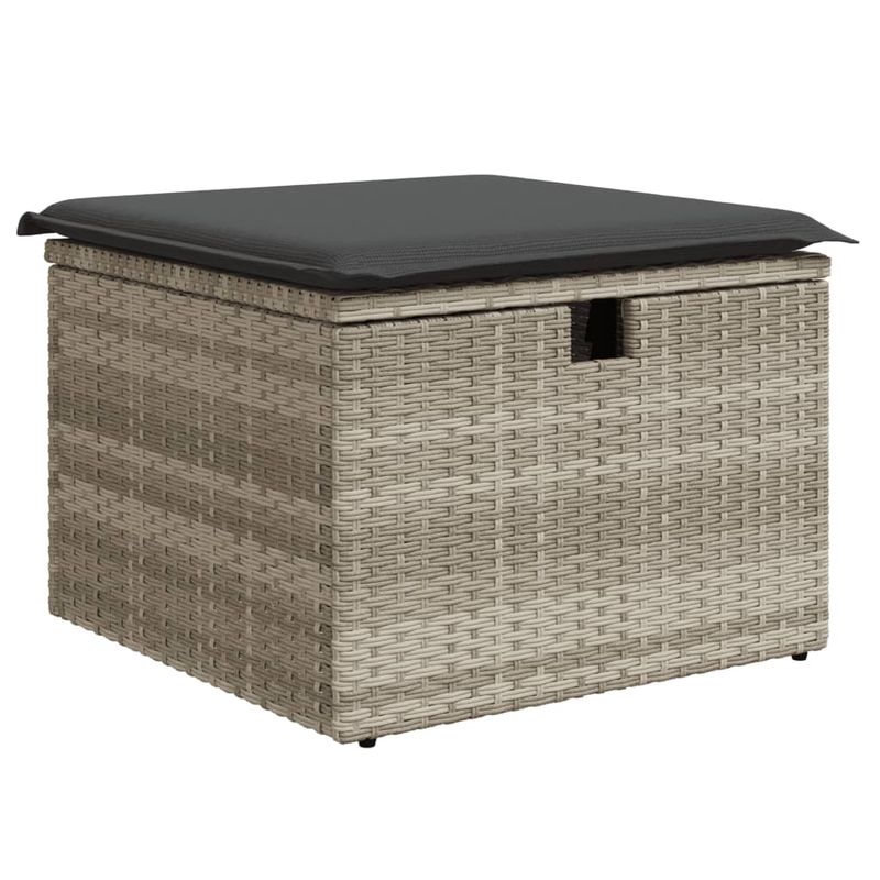 Casa si Gradina - Gradina si terasa - Mobilier exterior - Seturi mobila gradina - Set canapea de gradina cu perne, 4 piese, gri deschis poliratan - Infinity.ro