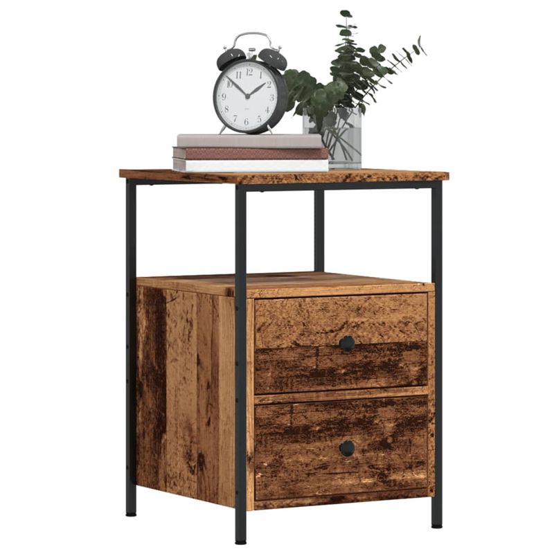 Casa si Gradina - Mobilier - Comode si corpuri - Noptiere - Noptiere, 2 buc, lemn vechi, 34x35,5x50 cm, lemn prelucrat - Infinity.ro
