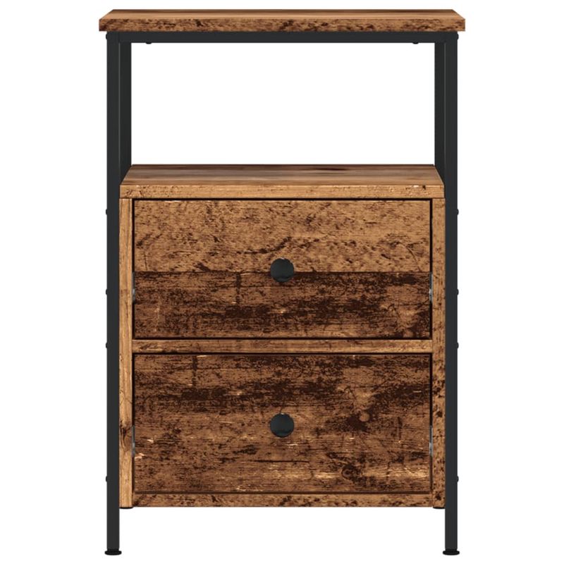Casa si Gradina - Mobilier - Comode si corpuri - Noptiere - Noptiere, 2 buc, lemn vechi, 34x35,5x50 cm, lemn prelucrat - Infinity.ro