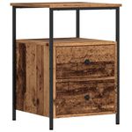 Casa si Gradina - Mobilier - Comode si corpuri - Noptiere - Noptiere, 2 buc, lemn vechi, 34x35,5x50 cm, lemn prelucrat - Infinity.ro