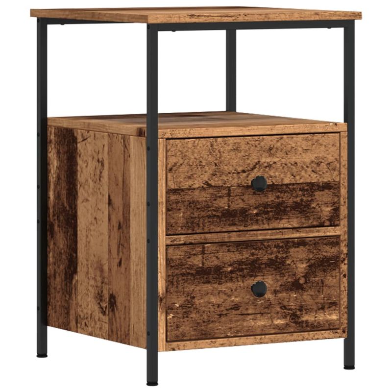 Casa si Gradina - Mobilier - Comode si corpuri - Noptiere - Noptiere, 2 buc, lemn vechi, 34x35,5x50 cm, lemn prelucrat - Infinity.ro