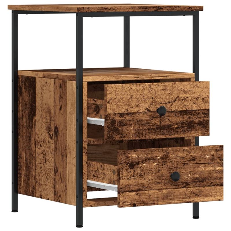 Casa si Gradina - Mobilier - Comode si corpuri - Noptiere - Noptiere, 2 buc, lemn vechi, 34x35,5x50 cm, lemn prelucrat - Infinity.ro