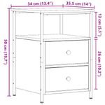 Casa si Gradina - Mobilier - Comode si corpuri - Noptiere - Noptiere, 2 buc, lemn vechi, 34x35,5x50 cm, lemn prelucrat - Infinity.ro