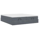 Casa si Gradina - Mobilier - Paturi si accesorii - Paturi - Cadru de pat otoman cu saltele Gri inchis 200x200cm catifea - Infinity.ro