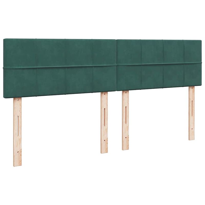 Casa si Gradina - Mobilier - Paturi si accesorii - Paturi - Cadru de pat otoman cu saltea verde inchis 180x200cm catifea - Infinity.ro
