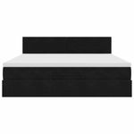 Casa si Gradina - Mobilier - Paturi si accesorii - Paturi - Cadru de pat otoman cu saltea, catifea neagra 160x200cm - Infinity.ro
