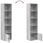 Casa si Gradina - Mobilier - Biblioteci si rafturi - Biblioteci - Biblioteca, gri sonoma, 31x24x127 cm, lemn prelucrat - Infinity.ro
