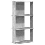 Casa si Gradina - Mobilier - Biblioteci si rafturi - Biblioteci - Biblioteca cu 3 niveluri, gri beton, 60x30x120cm lemn prelucrat - Infinity.ro
