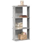 Casa si Gradina - Mobilier - Biblioteci si rafturi - Biblioteci - Biblioteca cu 3 niveluri, gri beton, 60x30x120cm lemn prelucrat - Infinity.ro