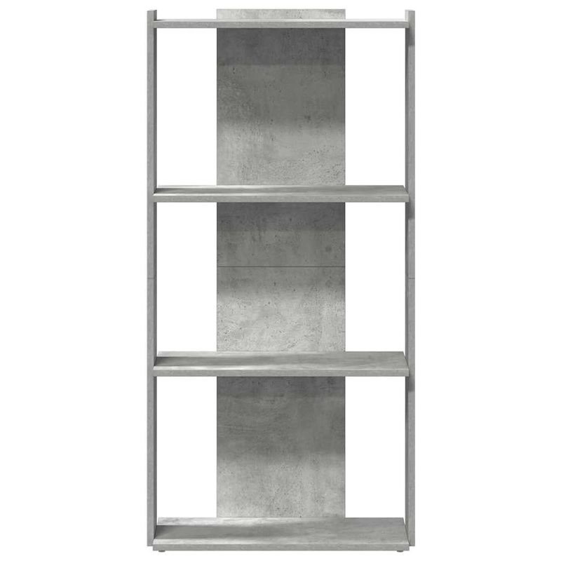 Casa si Gradina - Mobilier - Biblioteci si rafturi - Biblioteci - Biblioteca cu 3 niveluri, gri beton, 60x30x120cm lemn prelucrat - Infinity.ro