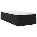 Casa si Gradina - Mobilier - Paturi si accesorii - Paturi - Cadru de pat otoman cu saltea, catifea neagra 100x200cm - Infinity.ro