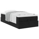 Casa si Gradina - Mobilier - Paturi si accesorii - Paturi - Cadru de pat otoman cu saltea, catifea neagra 100x200cm - Infinity.ro