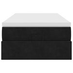 Casa si Gradina - Mobilier - Paturi si accesorii - Paturi - Cadru de pat otoman cu saltea, catifea neagra 100x200cm - Infinity.ro