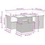 Casa si Gradina - Gradina si terasa - Mobilier exterior - Seturi mobila gradina - Set canapele de gradina cu perne, 5 piese, bej, poliratan - Infinity.ro