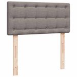 Casa si Gradina - Mobilier - Paturi si accesorii - Paturi - Pat otoman cu saltea Taupe 100x200 cm Stofa, model nasturi - Infinity.ro