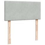Casa si Gradina - Mobilier - Paturi si accesorii - Paturi - Cadru de pat otoman cu saltele Gri deschis 180x200cm catifea - Infinity.ro