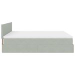Casa si Gradina - Mobilier - Paturi si accesorii - Paturi - Cadru de pat otoman cu saltele Gri deschis 180x200cm catifea - Infinity.ro
