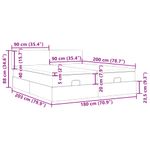 Casa si Gradina - Mobilier - Paturi si accesorii - Paturi - Cadru de pat otoman cu saltele Gri deschis 180x200cm catifea - Infinity.ro