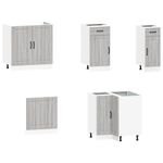 Casa si Gradina - Mobilier - Comode si corpuri - Corpuri bucatarie - Set de dulapuri de bucatarie 11 piese „Kalmar” lemn Sonoma gri - Infinity.ro