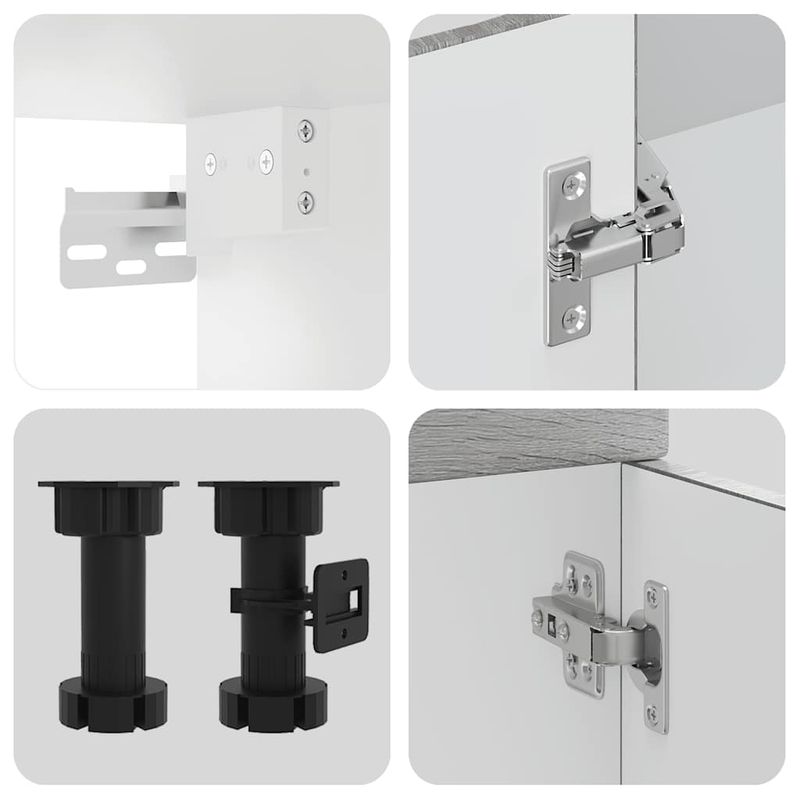 Casa si Gradina - Mobilier - Comode si corpuri - Corpuri bucatarie - Set de dulapuri de bucatarie 11 piese „Kalmar” lemn Sonoma gri - Infinity.ro
