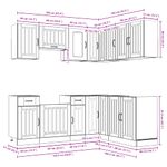 Casa si Gradina - Mobilier - Comode si corpuri - Corpuri bucatarie - Set de dulapuri de bucatarie 11 piese „Kalmar” lemn Sonoma gri - Infinity.ro