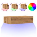 Casa si Gradina - Mobilier - Comode si corpuri - Comode - Comoda TV cu lumini LED, stejar artizanal, 60x35x15,5 cm - Infinity.ro