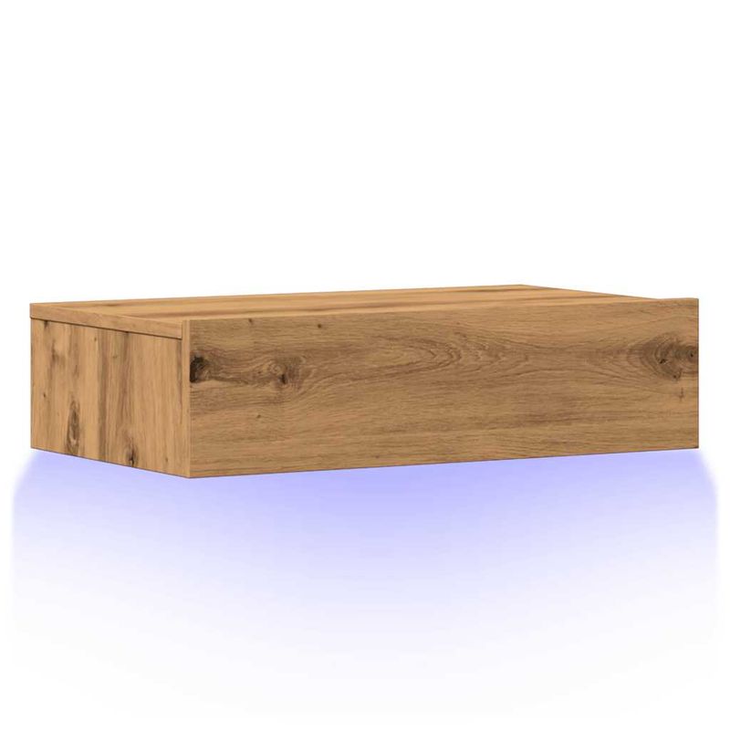 Casa si Gradina - Mobilier - Comode si corpuri - Comode - Comoda TV cu lumini LED, stejar artizanal, 60x35x15,5 cm - Infinity.ro