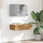 Casa si Gradina - Mobilier - Comode si corpuri - Comode - Comoda TV cu lumini LED, stejar artizanal, 60x35x15,5 cm - Infinity.ro