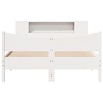 Casa si Gradina - Mobilier - Paturi si accesorii - Paturi - Cadru de pat fara saltea, alb, 140x200 cm, lemn masiv pin - Infinity.ro