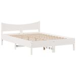 Casa si Gradina - Mobilier - Paturi si accesorii - Paturi - Cadru de pat fara saltea, alb, 140x200 cm, lemn masiv pin - Infinity.ro