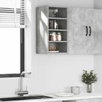 Casa si Gradina - Mobilier - Comode si corpuri - Corpuri bucatarie - Dulap suspendat, gri beton, 30x29,5x60 cm, PAL - Infinity.ro