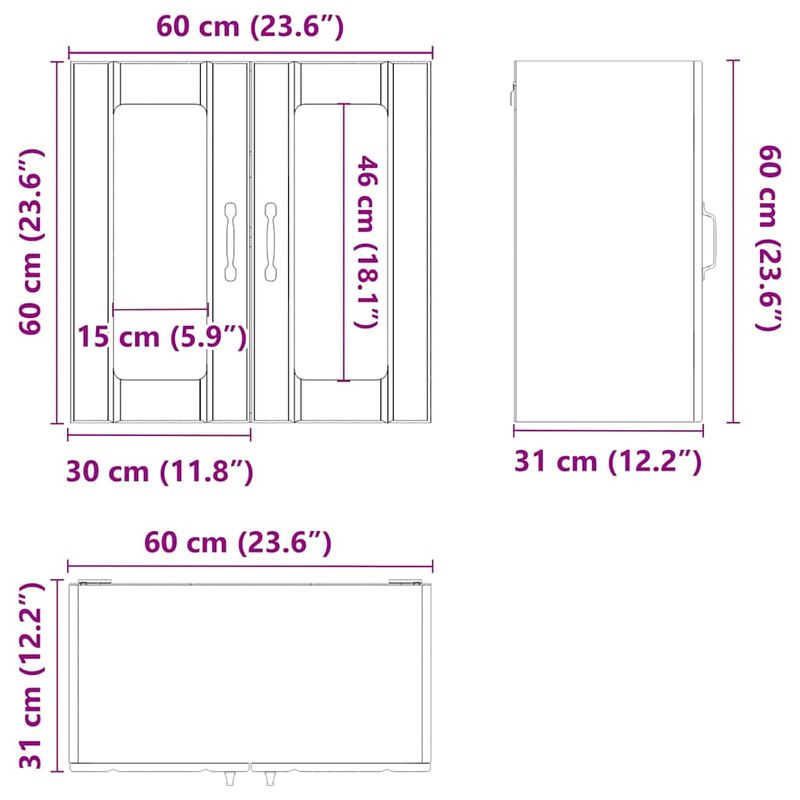 Casa si Gradina - Mobilier - Comode si corpuri - Corpuri bucatarie - Dulap bucatarie cu usa sticla Kalmar lemn prelucrat gri Sonoma - Infinity.ro