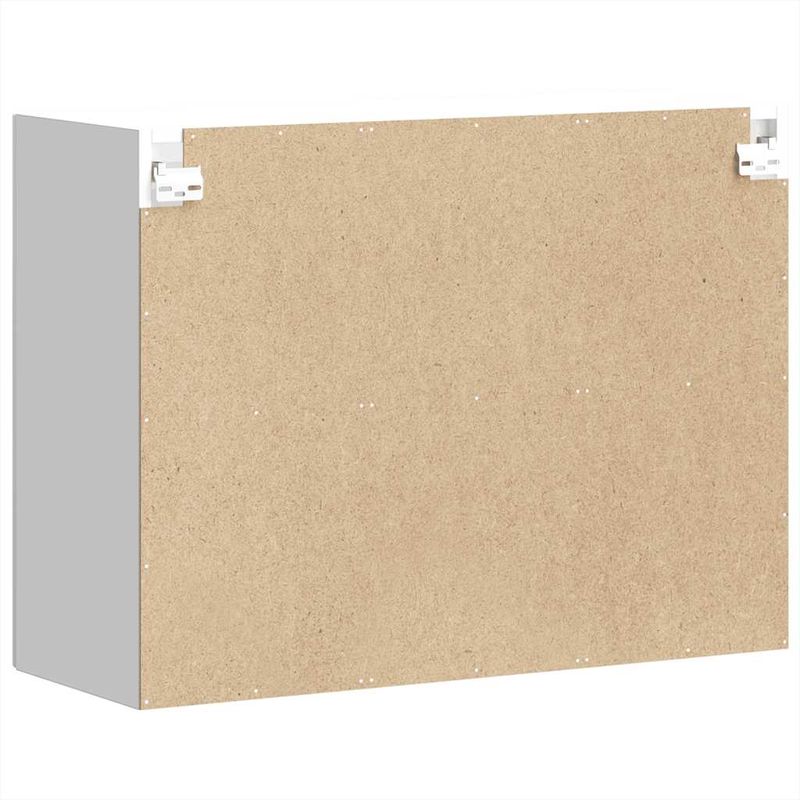 Casa si Gradina - Mobilier - Comode si corpuri - Corpuri bucatarie - Dulap bucatarie cu usa sticla Lucca lemn prelucrat alb lucios, mărime 80x31x60 cm - Infinity.ro