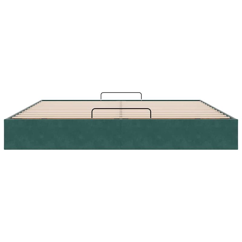 Casa si Gradina - Mobilier - Paturi si accesorii - Paturi - Cadru de pat otoman fara saltea Verde inchis 180x200 cm catifea - Infinity.ro