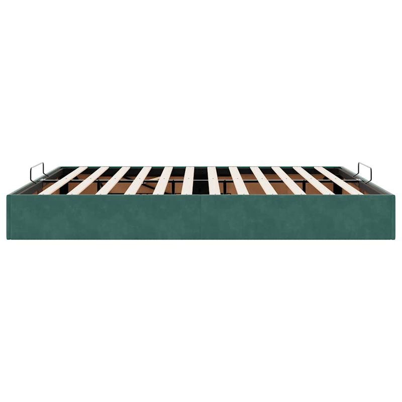 Casa si Gradina - Mobilier - Paturi si accesorii - Paturi - Cadru de pat otoman fara saltea Verde inchis 180x200 cm catifea - Infinity.ro