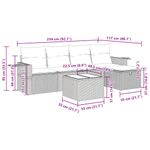 Casa si Gradina - Gradina si terasa - Mobilier exterior - Seturi mobila gradina - Set mobilier de gradina cu perne, 6 piese, negru, poliratan - Infinity.ro